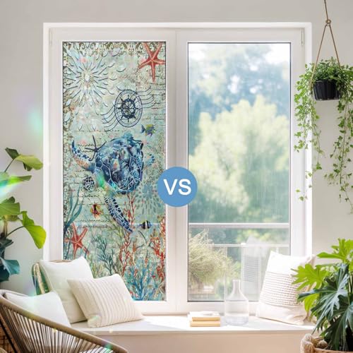Vinilo decorativo para ventana efecto arcoíris 19.6x39.3 in miniatura 4