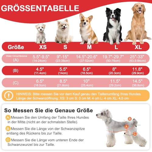 UFO PET Wiederverwendbare Hunde Windeln Weiblich, Läufigkeitshose für Hündinnen XS (3 Stück), Hochsaugfähige Hundewindeln für Hündinnen mit Starkem und Flexiblem Verschluss - Rosa Blume