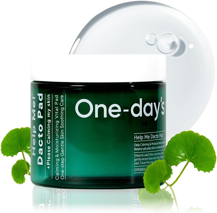 ONE-DAY’S YOU Help Me Dacto Pad | Korean Toner Pads Skincare for Face | Glycolic Acid Exfoliating Pads | Salicylic Acid Pads w/Centella Asiatica Extract Cleansing Pads for Face (60 sheets)