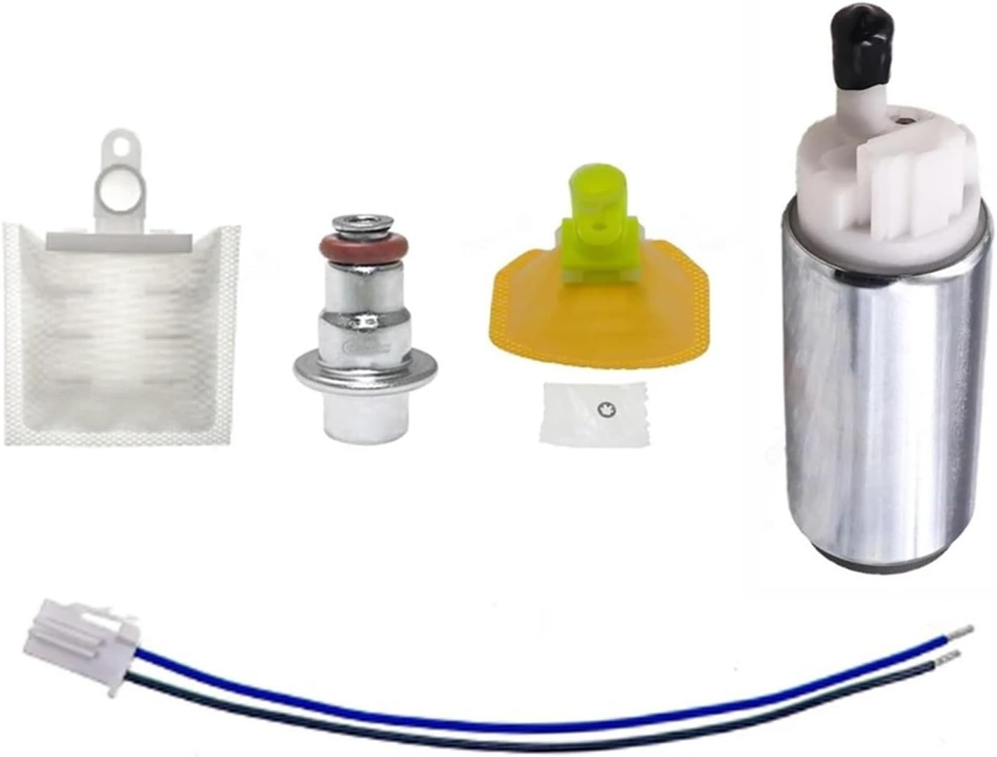 EFI Fuel Pump Filter Kit Regulator Compatible Ninja ZX-10R QFS ZX 14 6R 6RR 04-07 49040-0011 670E5075 49040-0004 49040-0740(10pcs Plug)