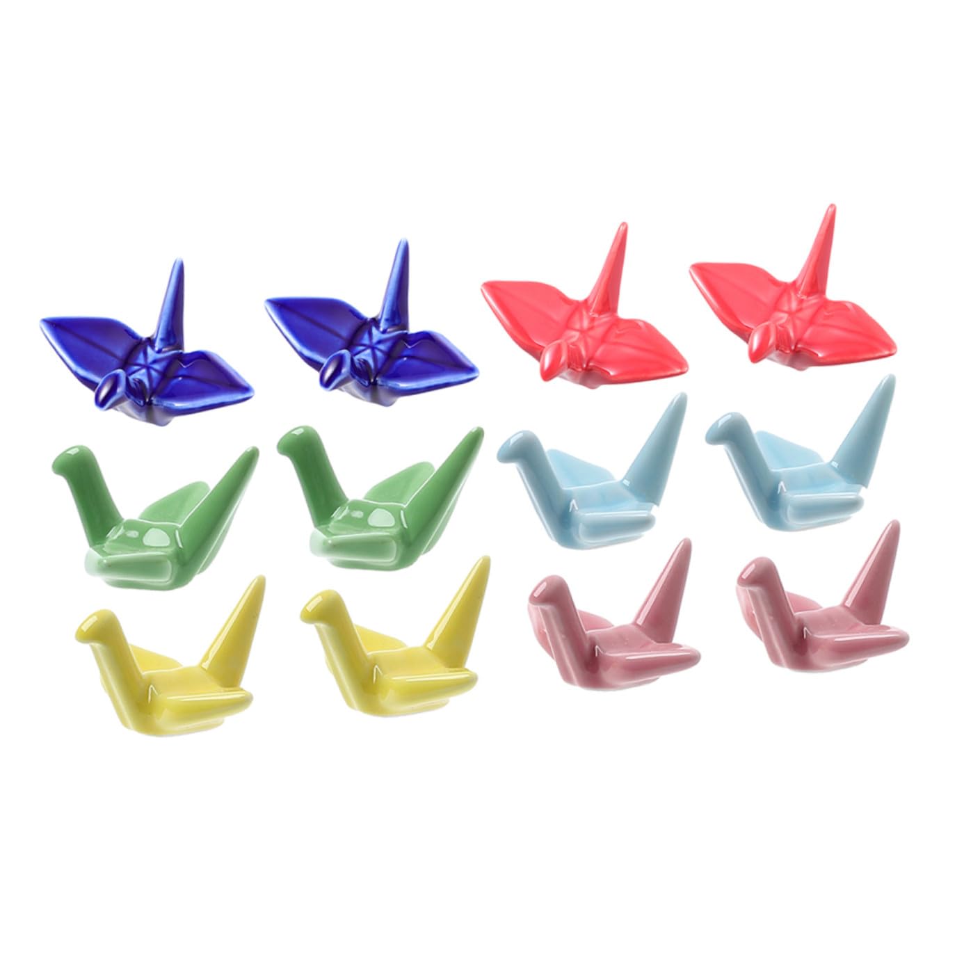 DOITOOL 24 Piezas Soporte para Palillos Cerámico Japonés, 12 Unidades Color Mixto, Reposa Palillos Pequeño y Fácil de Limpiar para Utensilios de Cocina y Adorno de Escritorio