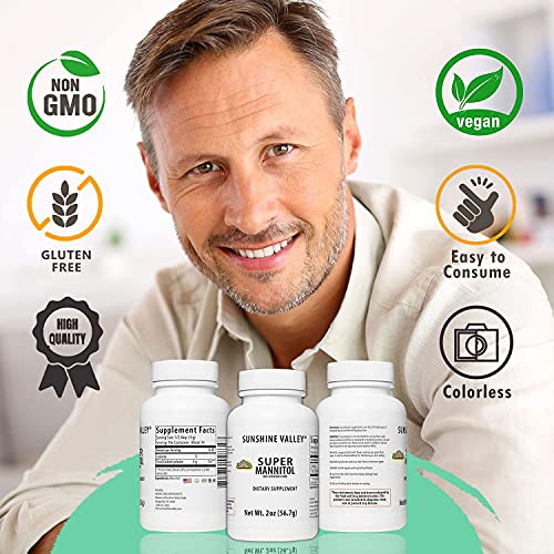 Sunshine Valley Super Mannitol Powder—Healthy And Natural Sweetener For Better Digestive Support—Ultra-Pure Organic Powdered Sugar Substitute—100% Vegan, No Gmo, Gluten-Free, Low Glycemic Sweetener #TOP4