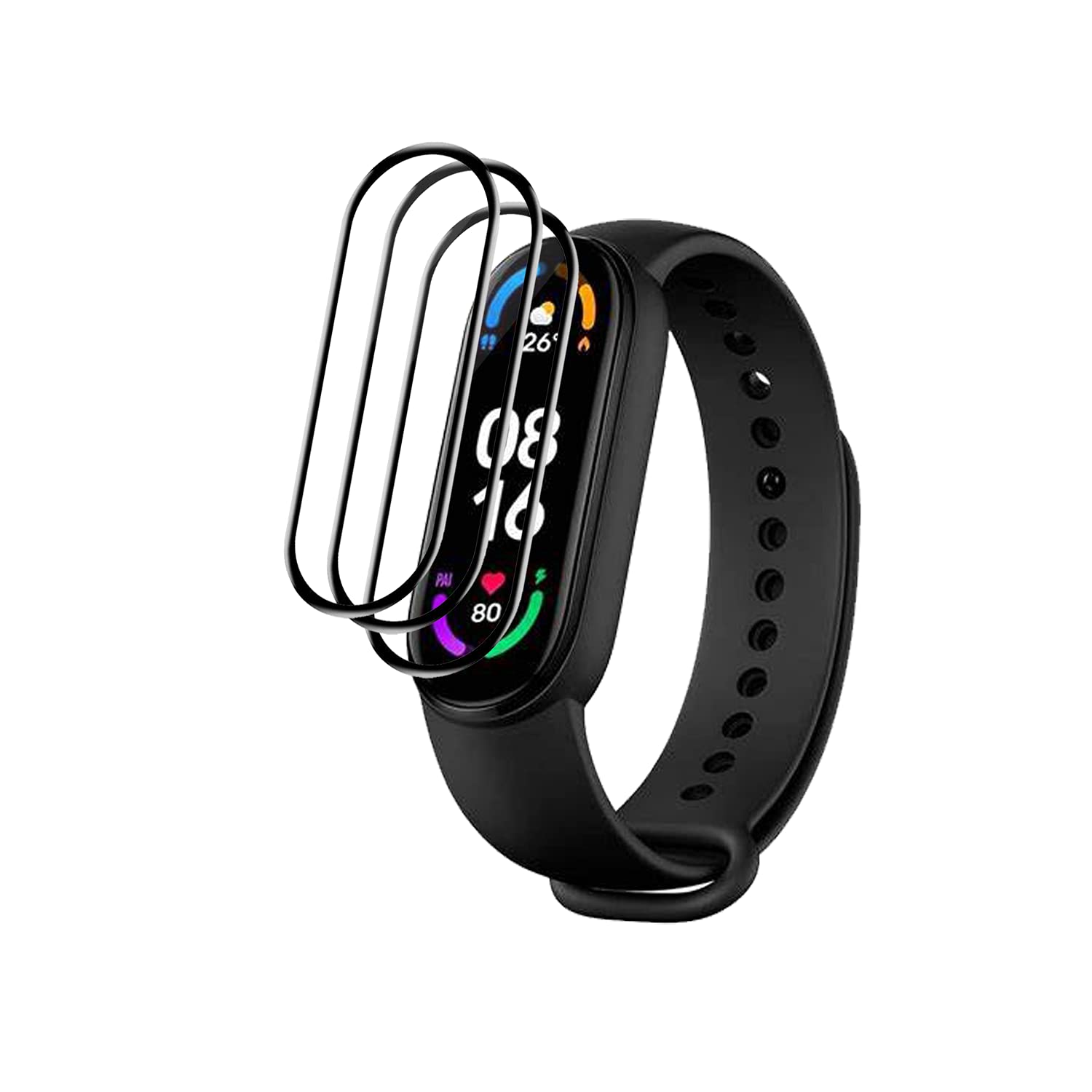 Protector de pantalla Xiaomi MI Smart Band 6, 3 unidades, resistente a los arañazos, cobertura total