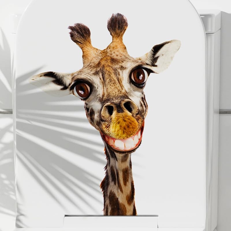 Giraffe Crack Car Stickers 4 Stickers, Car Window Clings Decal, 3D Giraffe Decal Auto Accessories, Waterproof Animal Wall Stickers, Funny Car Decoration Stickers - Image 2