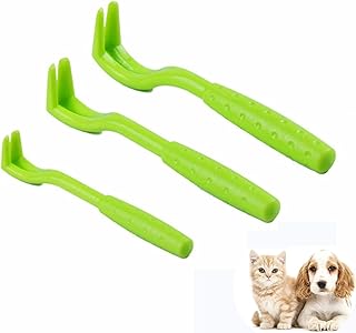 linvshi shop Crochet Tiques,3 Pièces Tire Tique,Pince a Tique Plastique,pour Chiens Chats Efficace Tick Removal Tool