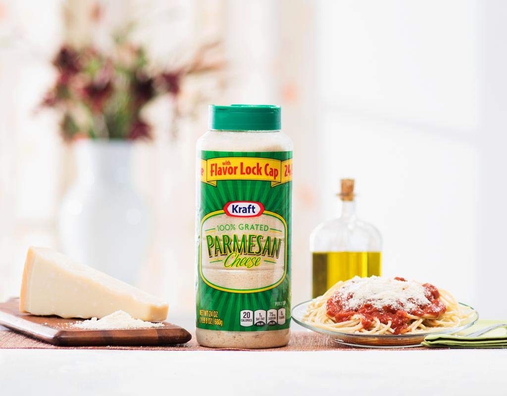 Kraft Grated Parmesan Cheese Set of 4 Plastic Jars 24oz/680g each