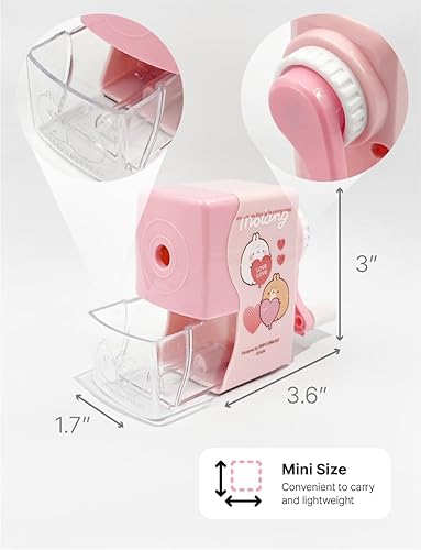 Miniatura 2 de MOLANG - Sacapuntas de bonito diseño  sacapuntas manual para oficina suministros para estudiantes regalo para niños rosa
