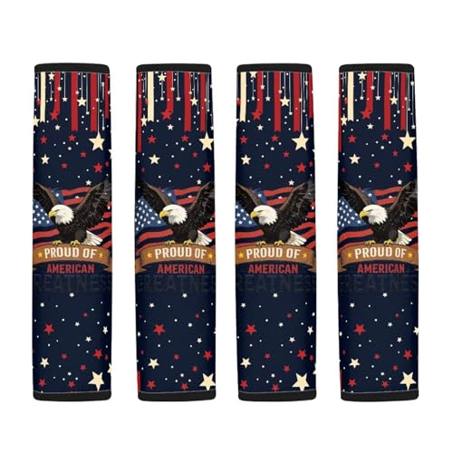 Image of AFPANQZ Eagle 250 Years Automotive Seat Belt Covers Pads 2 Piece for Womens Kids Youth Car Accessories Safety Seatbelt Cushion Pillow Universal Fit Bag Shoulder Straps Pads