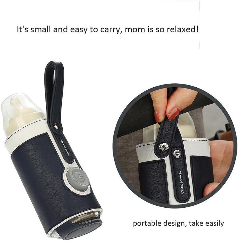 Keenso Baby Bottle Warmer,3 Temperature Portable Baby Bottle Warme Cover for Home,Travel