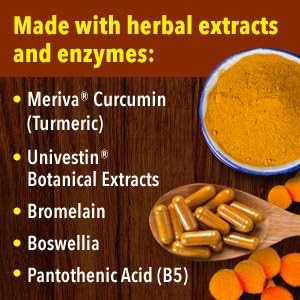 Miniatura 5 de Lindberg Suplemento de apoyo articular para hombres y mujeres  210 cápsulas  con cúrcuma, MSM, glucosamina, condroitina, extracto de boswellia