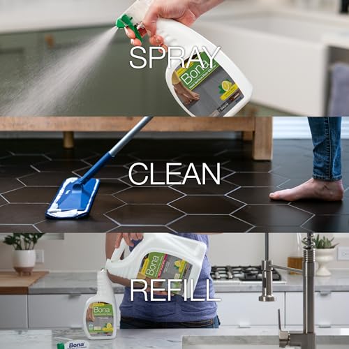 Image of Bona Multi-Surface Floor Cleaner Spray - 32 fl oz - Lemon Mint Scent - Refillable - Residue-Free Floor Cleaning Solution for Stone, Tile, Laminate, and Vinyl Floors (Pack of 2)