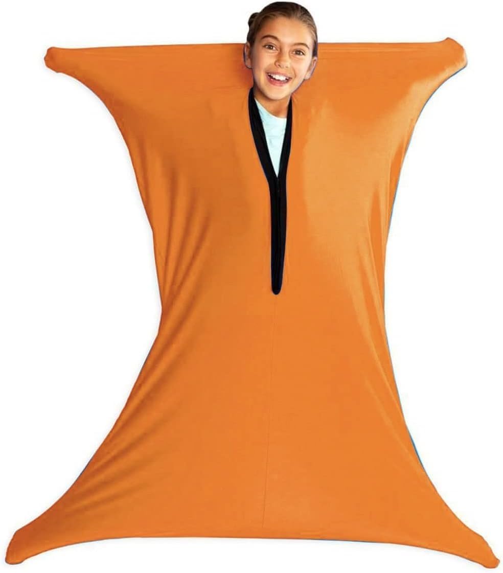 Sensory Sox, Stretchy Body Socks Full Body Wrap Stretchy Sensory Body Socks Children's Toy Game Autistic Anxiety Site Calming Therapy For Boys/Girls With Autism ( Color : Orange Farbe , Size : M )
