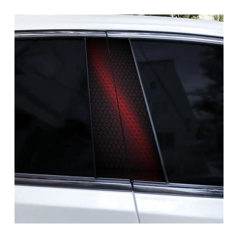 Body Parts 2pcs Car Center Pillar Sticker Honeycomb Universe Auto B-Pillar Waterproof Protective Film(D)