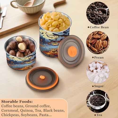 Envase hermético para café de acero inoxidable 17oz miniatura 5