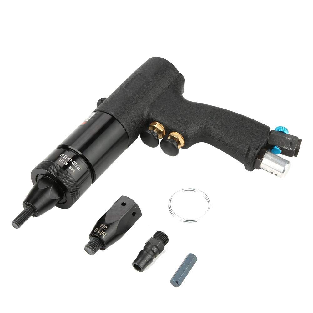 Pneumatische Nietpistole, Nietmutternpistole Nietwerkzeug Automatische Luftnietpistole Werkzeug Geeignet für alle Arten von Metallplatten, Rohren und anderen Nieten(M8/M10-KP-740A)
