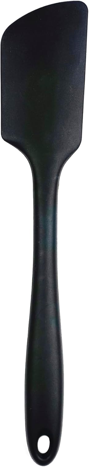 RSVP International (ESP-WH) Ela's Favorite Silicone Spatula, Black, 11" | BPA-Free Silicone | Scrape Batters, Flip Eggs, Ice Cakes, & More | Dishwasher Safe & Heat Resistant | Cooking, Baking & More