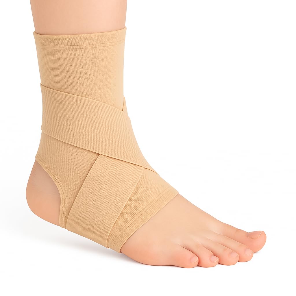 Skin Ankle Binder - Compression Support for Ankle Injuries & Sprains - Breathable & Adjustable - Ideal for Sports, Recovery, & Daily Comfort - (Pack of 1)-picture-23
