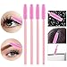 MyAoKuE-UP 100pcs Silicone Mascara Wands Disposable Eyelash Brushes Wand for Extension Makeup Brush Tool Bulk