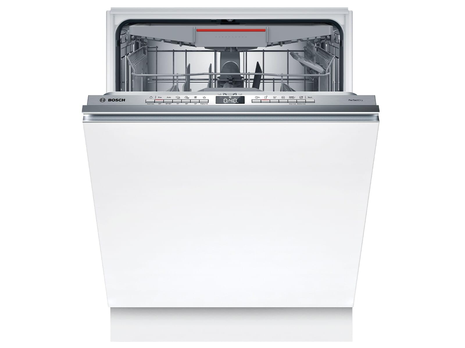 Bosch SBV6YCX02E, Serie 6, Smarter XXL-Geschirrspüler Vollintegriert, 60 cm, Besteckschublade, Spülmaschine Made in Germany, Zeolith Trocknung, besonders leise, höhenverstellbarer Oberkorb, AquaStop
