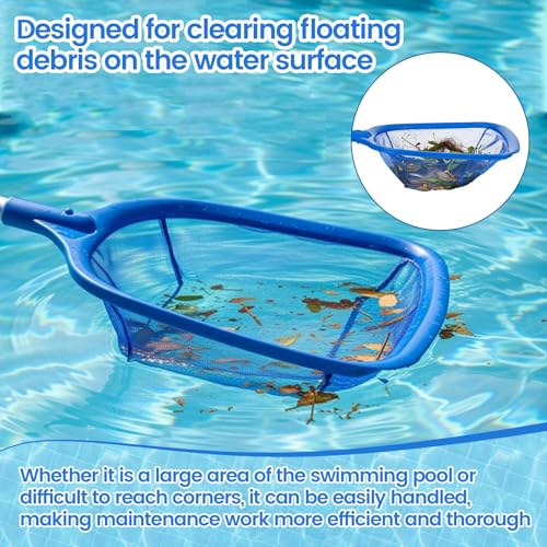 Ferrochef 3 Pcs Hot Tub Accessories Kit with 26\'\' Spa Skimmer Net, Curved Brush, Handy Sponge Brush for Inflatable Hot Tub and Spa Pool Small Above Ground