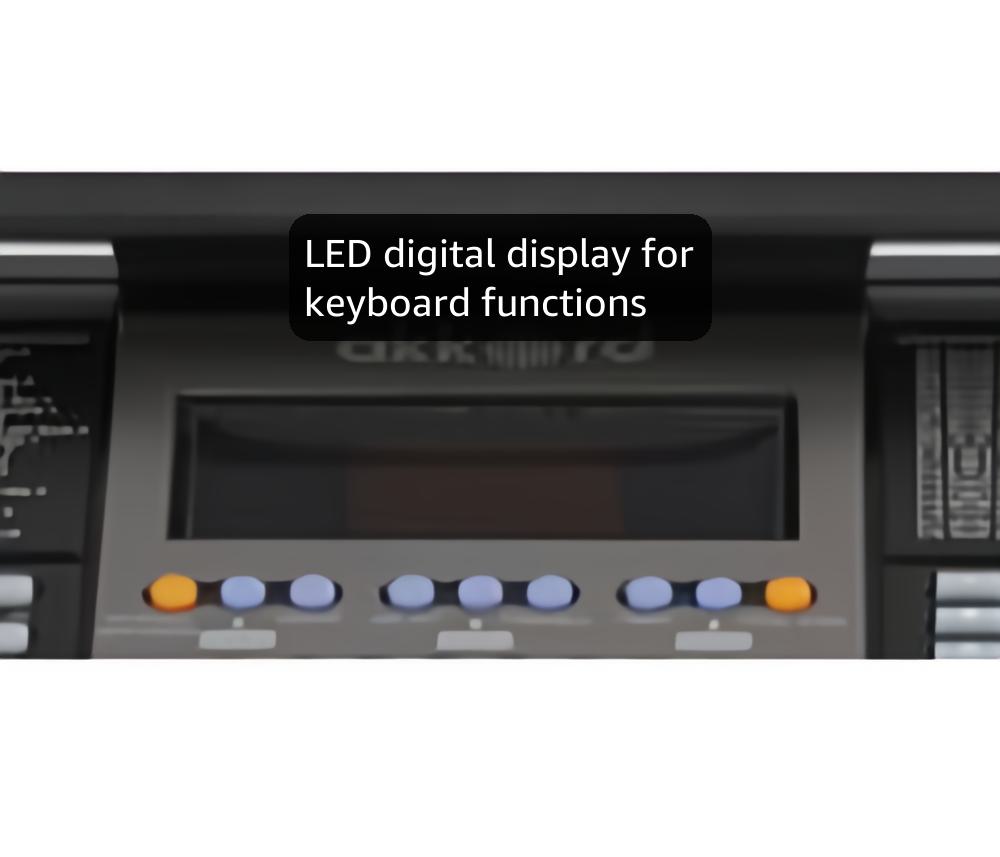 Akkord AKD 61KB 61-Key Octave Electronic Keyboard with adapter- LED Display | Mic |Music Sheet Stand | 255 Rhythms | 255 Timbres | 24 Demos