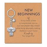 PRCOLUX Funny Koala Gifts for Women Koala Keychain Inspirational Gift with Meaningful Card