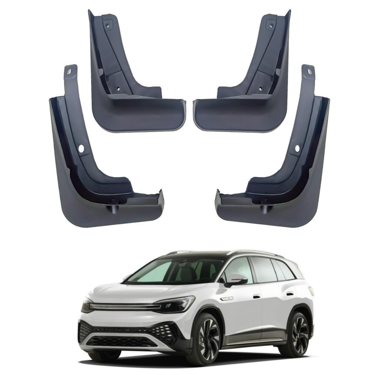 UDRFKDS Mud Flaps Splash Guards For VW ID6 2021 Accessories Mudflap Fender Flares Front and Rear Mud Guard Set 4PCS