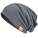 VECRY Uomo Berretti in Maglia Cappellini Skull Cotton Slouch Beanie Invernale Cappelli (011s-Grigio)