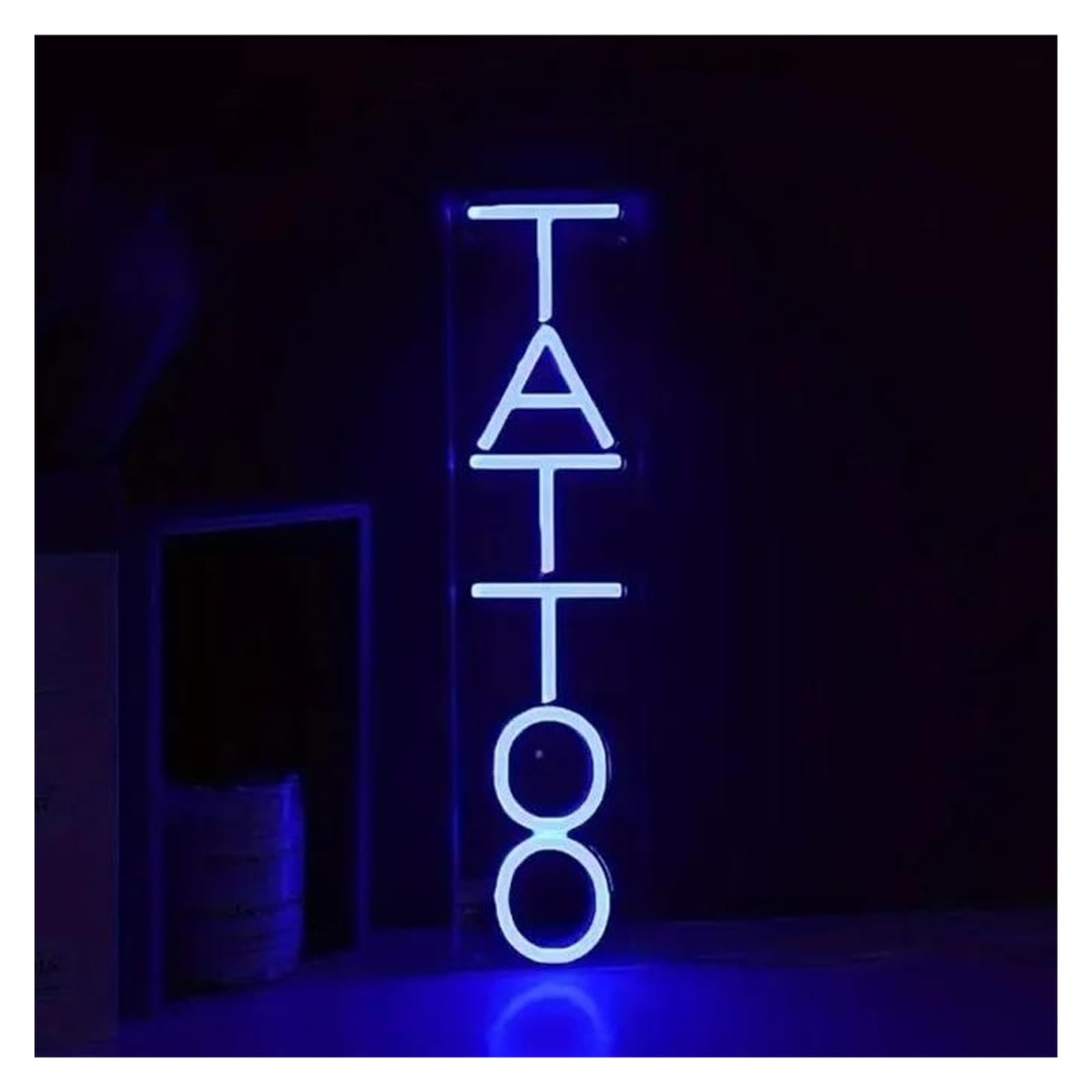 Sign Lamp Tattoo Neon Sign Light Dimmable USB Powered for Tattoo Salon Studio Man Caves Living Room Bedroom Shop Art Decor 40cmx10cm(B)