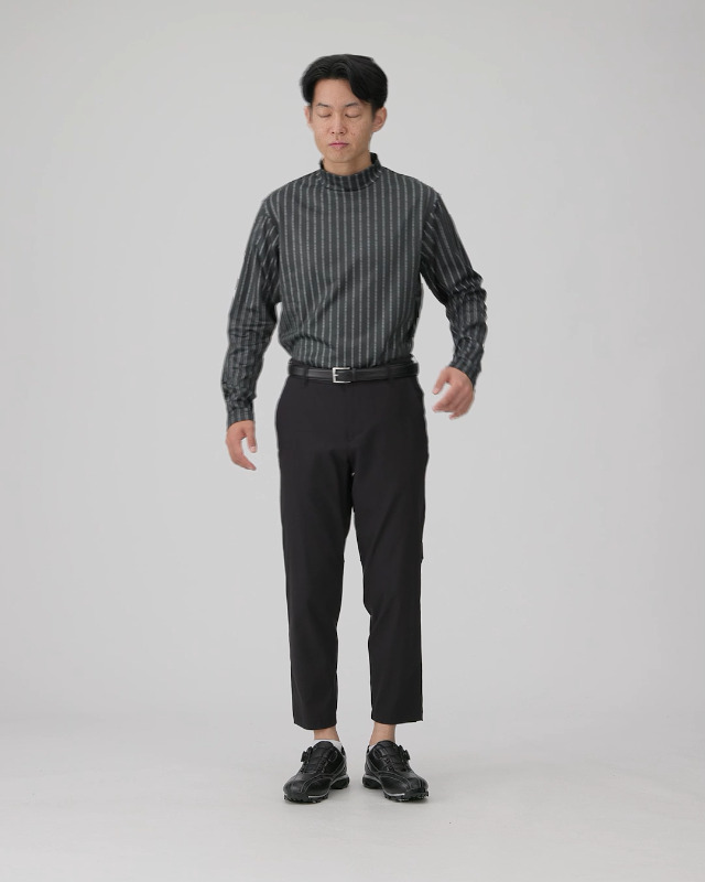 Amazon | [ジャックバニー] メンズ 長袖 モックネックシャツ PE/PU天竺