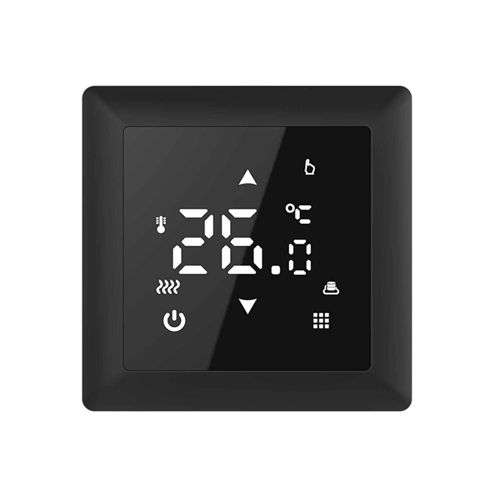 Thermostat Temperaturregler für Fußbodenheizung, digital, TS100, Schwarz
