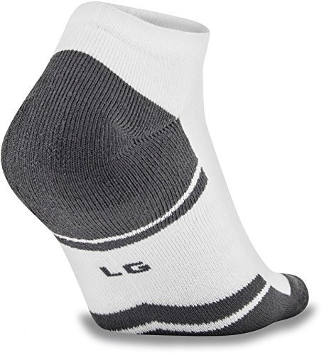 Under Armour Youth Resistor 3.0 No Show Socks, Multipairs , White/Graphite (6-Pairs) , Small #TOP4