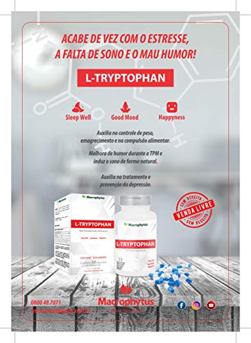 Triptofano (L-Tryptophan) 600Mg 30 Capsulas