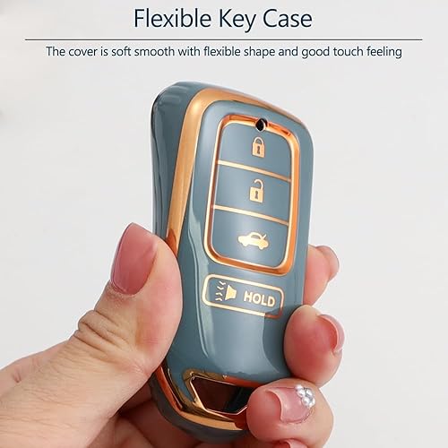Miniatura 10 de Lcyam Llavero con 4 botones para Honda Accord Civic HR-V Fit Passport Pilot Car Accesorios 2013-2022