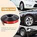 Pangda 20ft Car Wheel Arch Trim Lips Strip Fender Flare Protector Universal Rubber Wheel Eyebrow Trim Protector for Car Trucks SUV(2.2 Inch)