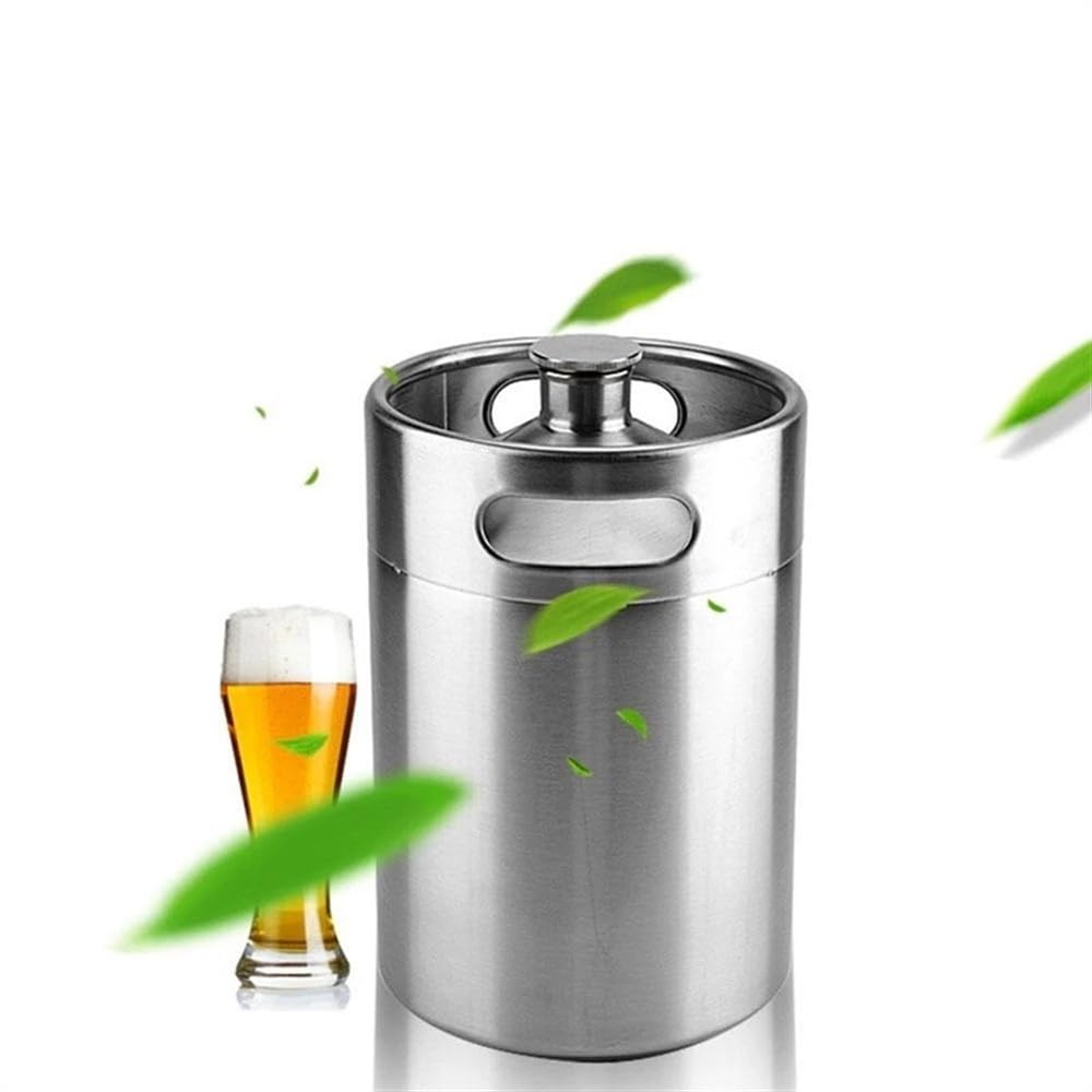 Cerveza elaborada Kit Cerveza Barril de Cerveza de 2 l/4 l/5 l con Asas Dobles para Hacer en el hogar Utensilios para la Cena de Camping(2L)