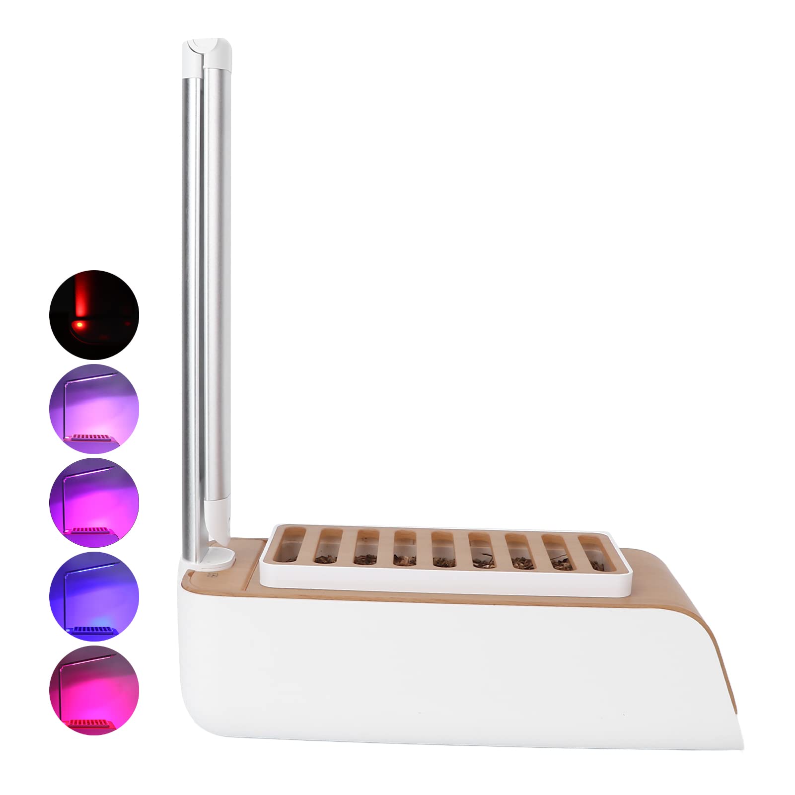 Sistema hidropónico de cultivo de plantas, kit inteligente de jardín interior con luz LED de espectro completo ajustable, pantalla de temperatura, alerta de agua baja, ideal para plantar en casa