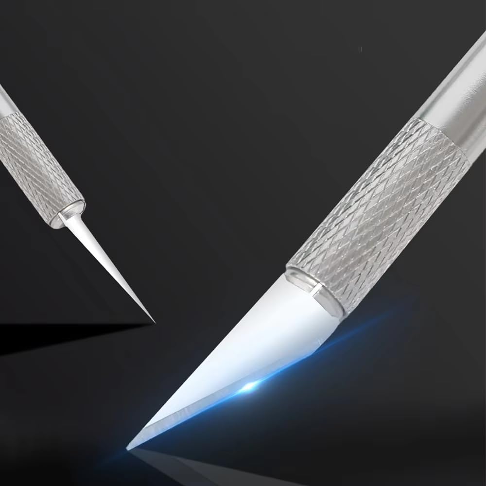 Set di Utensili per Incisione Manuale in Acciaio Al Manganese SK2 da 60 Pezzi, Modello di Coltello Multiuso Fatto a Mano per Il Taglio Della Carta