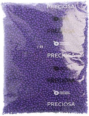 Czech Glass Seed Bead/Pony Bead 6/0 Terra Intensive Purple - 500g Bulk Bag by Preciosa (Jablonex)
