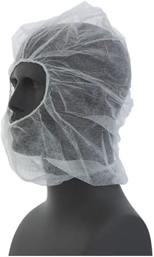 Cubierta para barba y cabello de 24 pulgadas, color blanco, 100 unidades