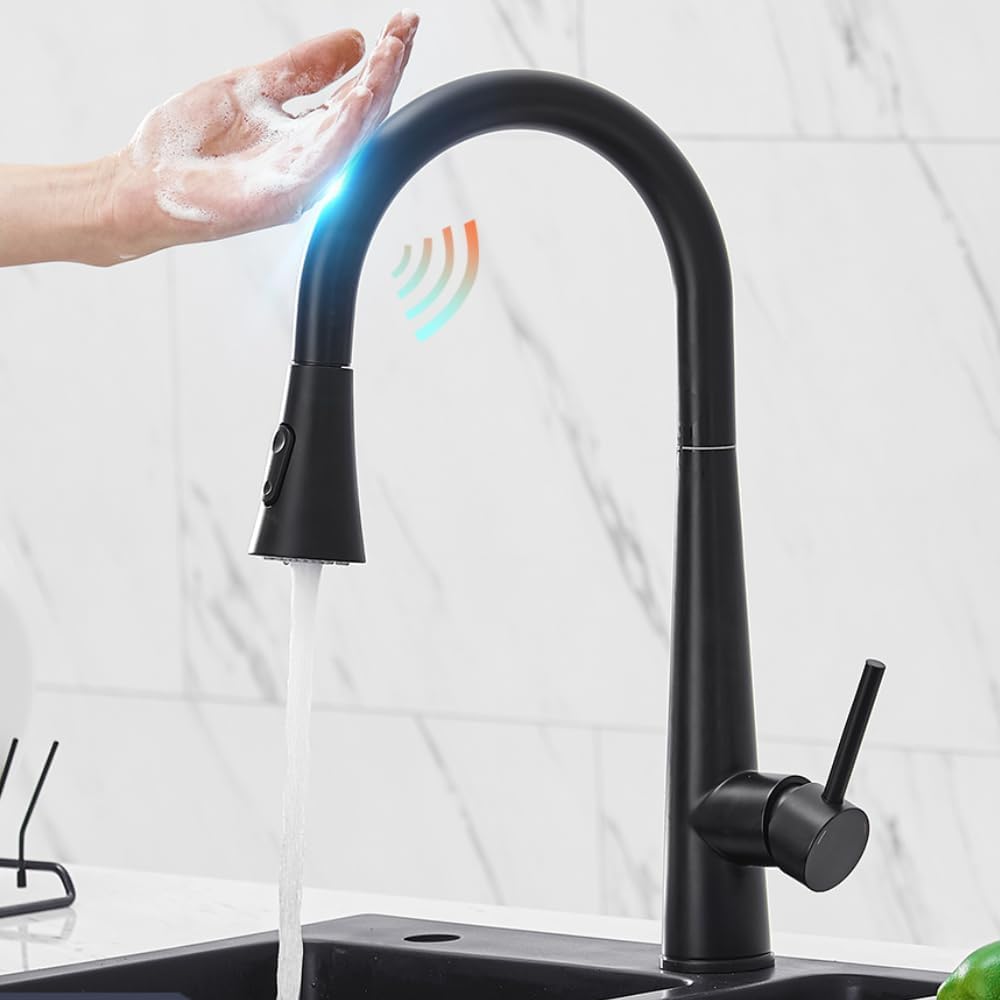 Robinet mitigeur à induction en acier inoxydable tactile