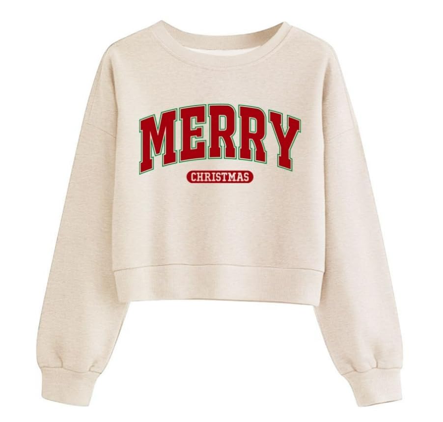 Cropped Christmas Sweaters for Women Xmas Long Sleeve Crop Sweatshirt Fall Winter Teen Girls Y2k Outfits-image-48