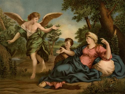 Art Tableau Agar et Ismaël dans le désert pour sublimer le design de votre salon