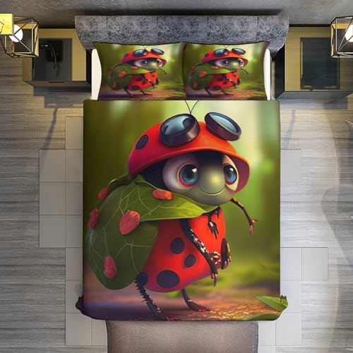 Housse de couette coccinelle ultra douce contre les nuits agitées