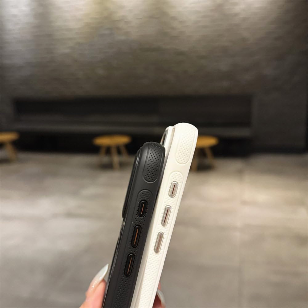 Magnetische Handyhülle mit 360°-Drehringständer für iPhone 13, 14, 15, 16, 17 Pro Max und 16 Plus, matt, kabelloses Laden, stoßfest, matt schwarz, für iPhone 14 Pro