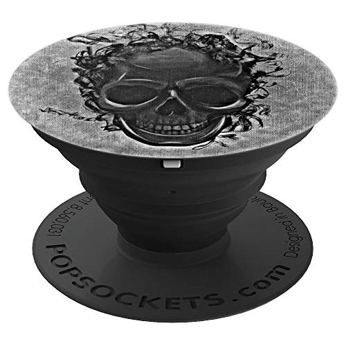 Sugar Skull Head Death Black Gothic Decor Bones | Gift idea PopSockets Grip and Stand for Phones and Tablets