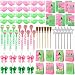 BVAROLYTH 73pcs Halloween Wicked Party Favors Birthday Decorations, Pink and Green Bubbles Star Wands Glasses Keychains Broom Pencils Notebooks Goodie Bag Boo Basket Stuffers Gift