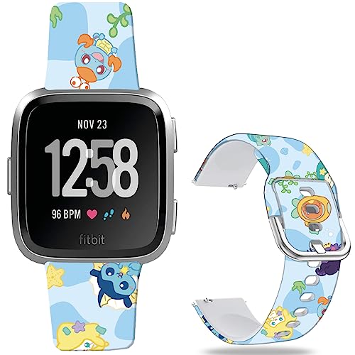 Hepsun �E�~�K�� �I�[�V���� 23mm �o���h Fitbit Versa/Versa 2/Versa Lite/Versa SE�Ή� �\�t�g�V���R�� ���킢�� �X�g���b�v �L�b�Y �K�[���Y ���f�B�[�X