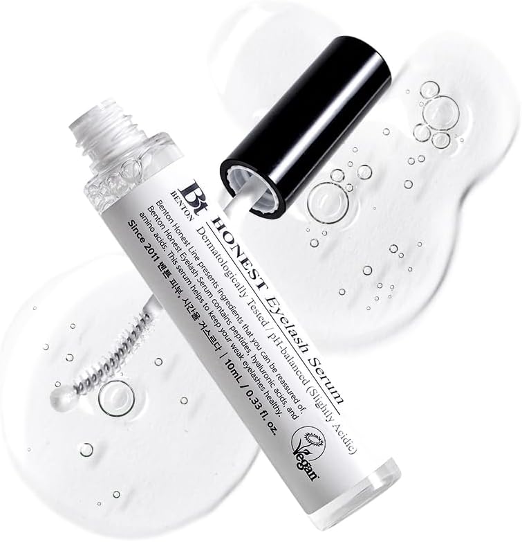 HONEST Eyelash Serum - Korean Skin Care Lash Serum with Hyaluronic Acid & Peptides | Eyelash Growth & Eyebrow Growth Serum (0.33 fl oz)