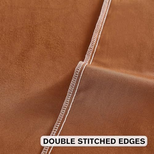 Image of FUTEI Pack of 2 Velvet Throw Pillow Covers 12x20 Inch Soft Embossed Leaf-Relief Textured Decorative Lumbar Pillowcases Modern Natural Farmhouse Accent for Couch Bed Living Room, Rust